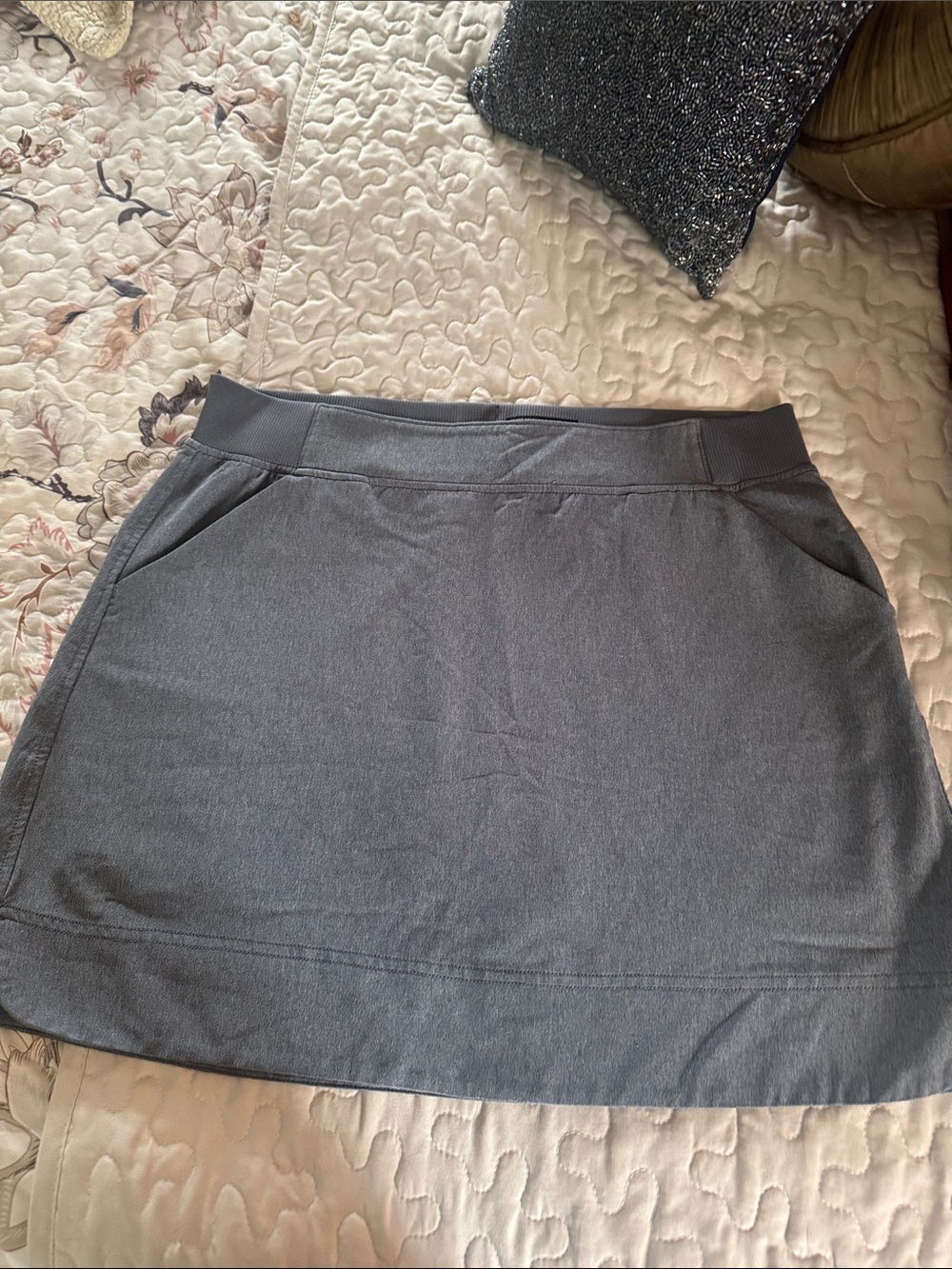 Women's Gray Casual A-Line Skort